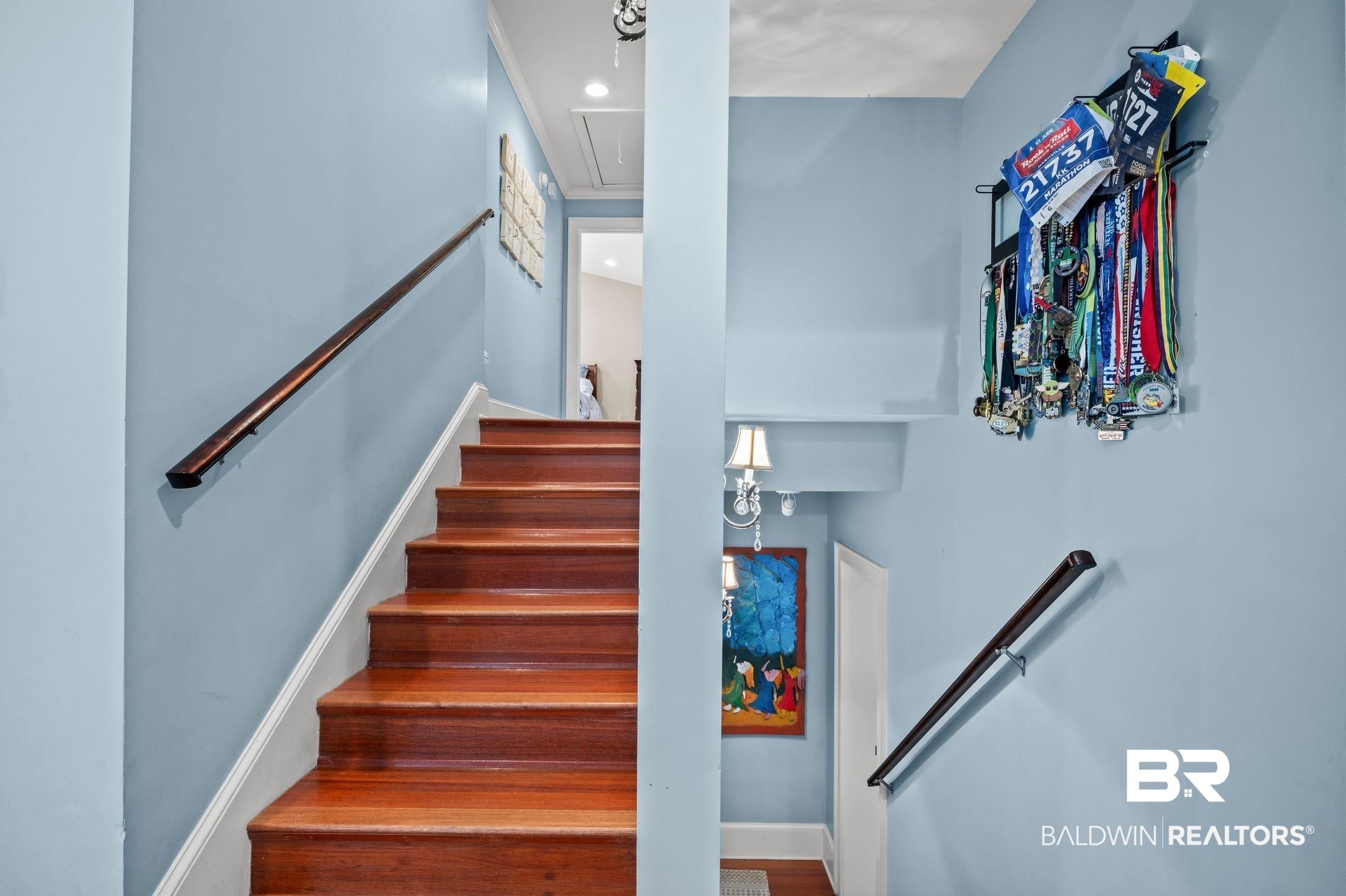 7850 Yorkhaven Road Mobile, AL 36695 - Photo 18 of 57 Staircase featuring attic access and baseboards