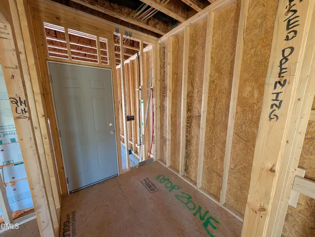 a view of a back yard from a door