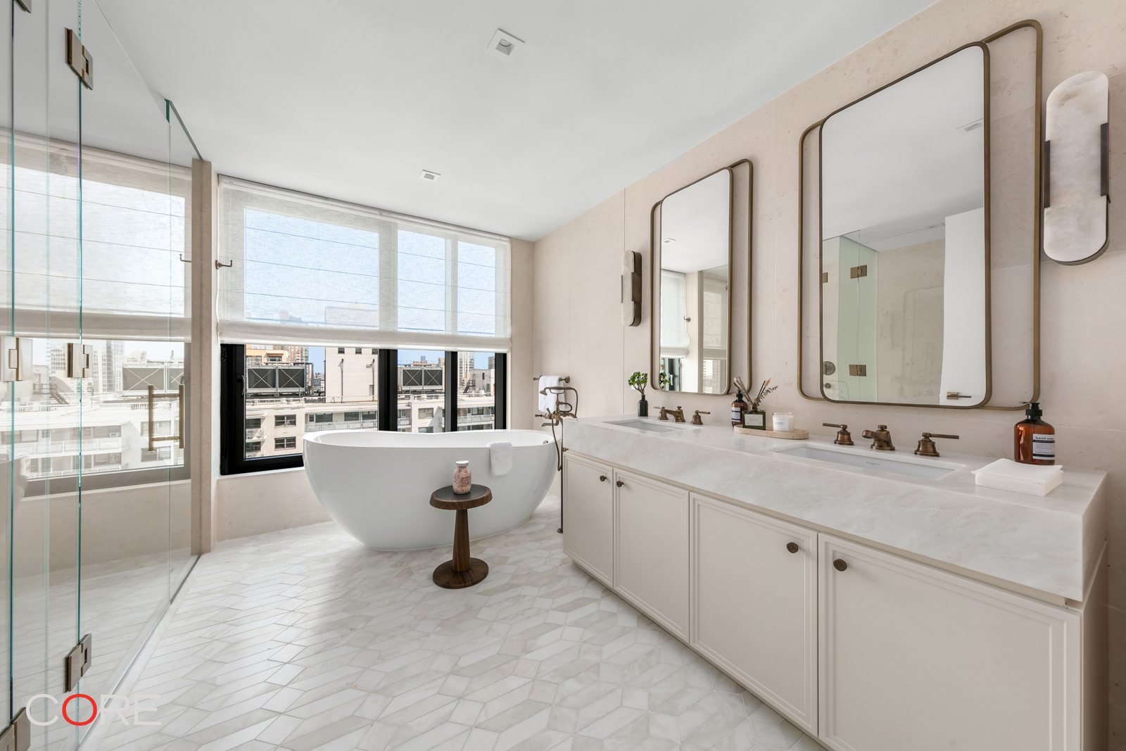 Undisclosed Address Manhattan, NY 10028 - Photo 9 of 22 a large white kitchen with a large window and sink