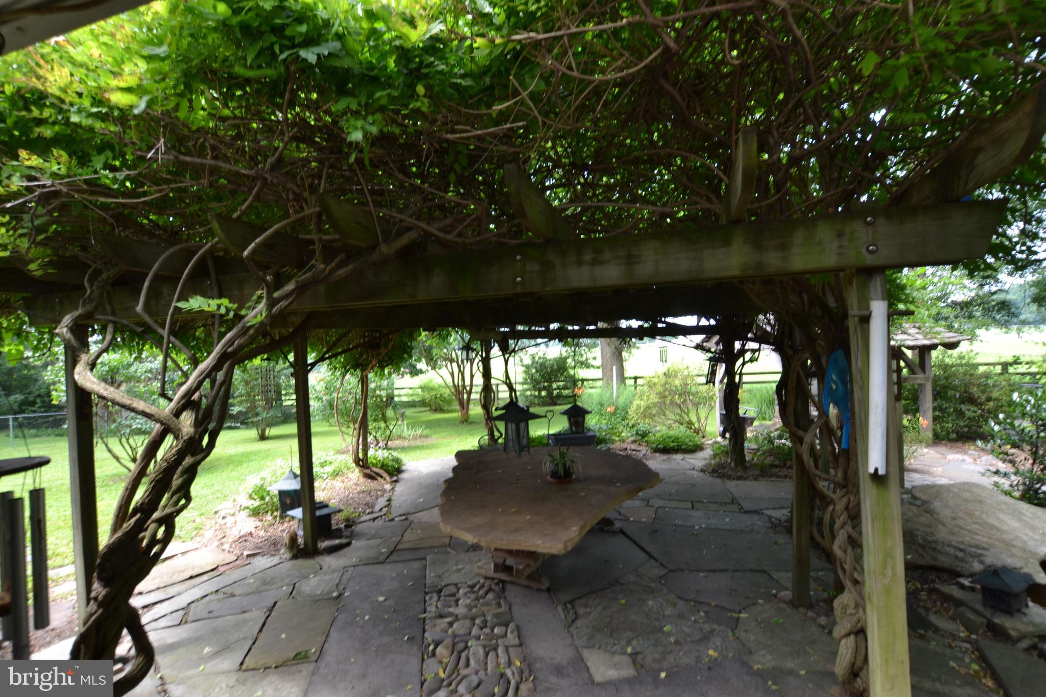 24403 Hipsley Mill Road Gaithersburg, MD 20882 - Photo 14 of 43 Exterior Rear Patio with Wisteria Canopy