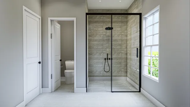 a room with a bed and a window