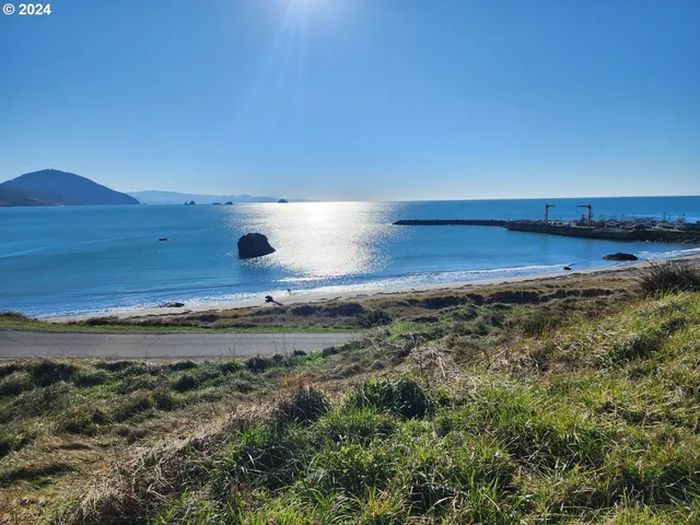 a view of beach and ocean