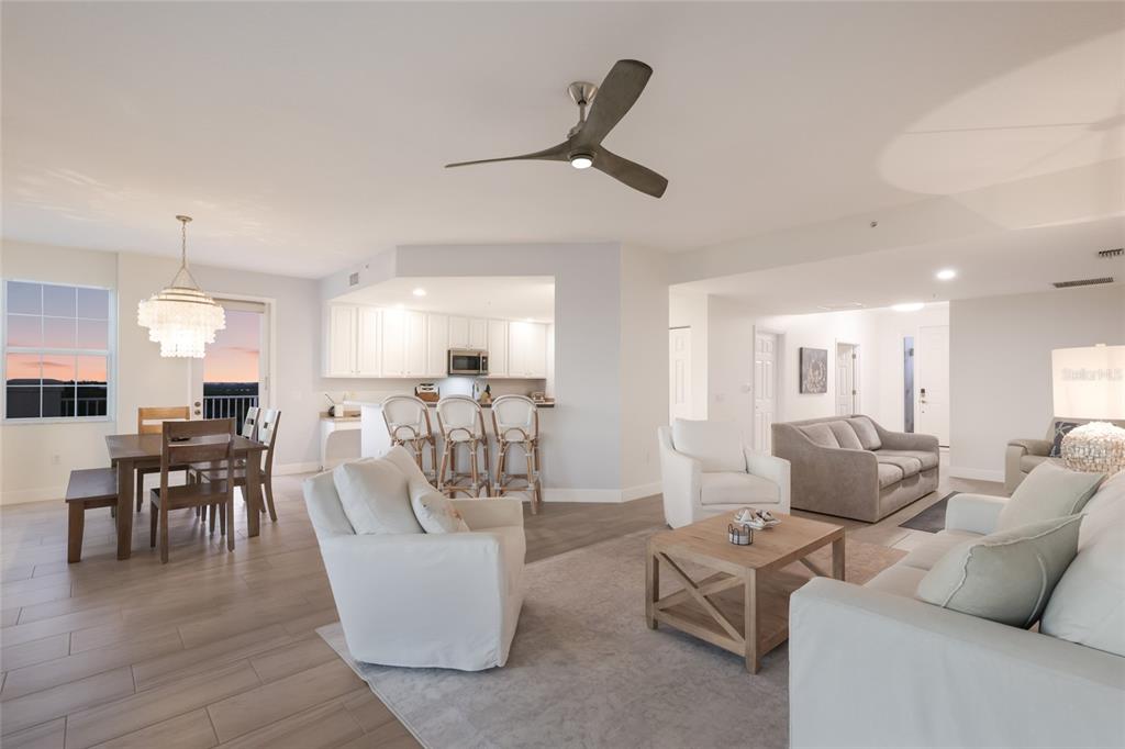 13113 Gasparilla Road, Unit 503 Placida, FL 33946 - Photo 9 of 87 a living room with furniture and kitchen view