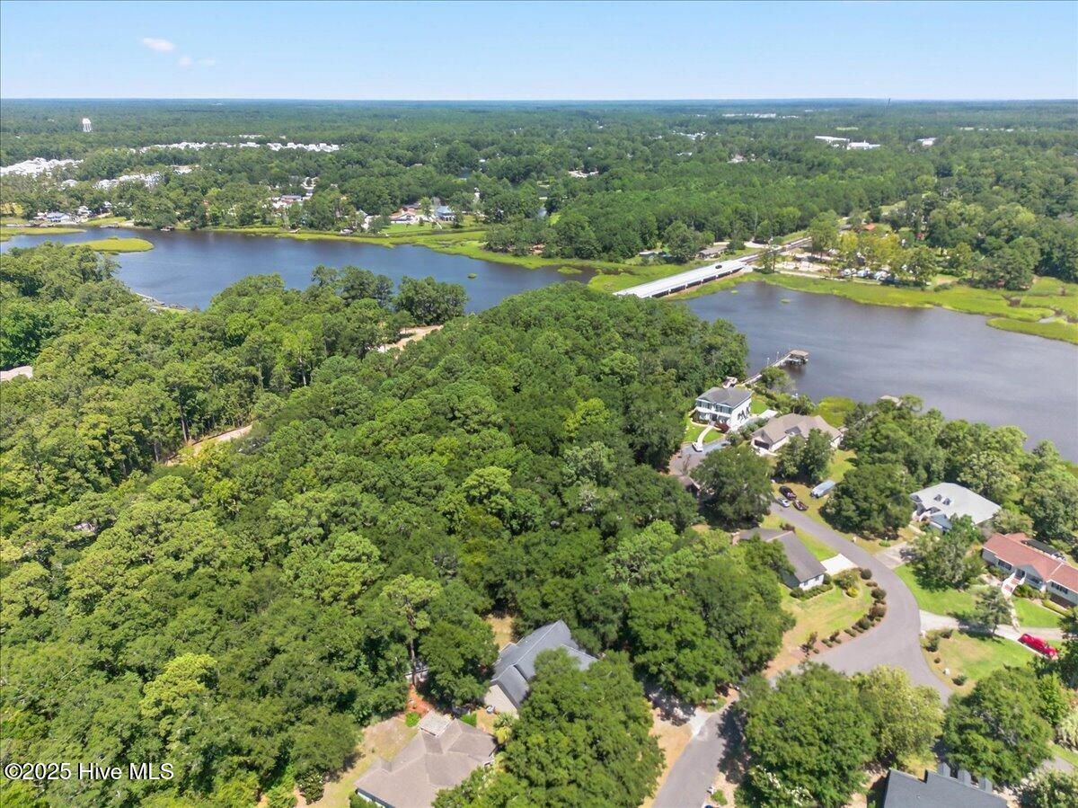 8985 Woodbine Road Southwest Sunset Beach, NC 28468 - Photo 61 of 65 Drone view of property in relation to the Calabash River