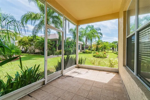 a view of a garden with pathway