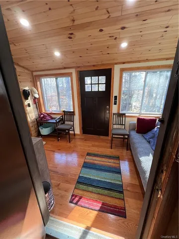 a outdoor space with seating