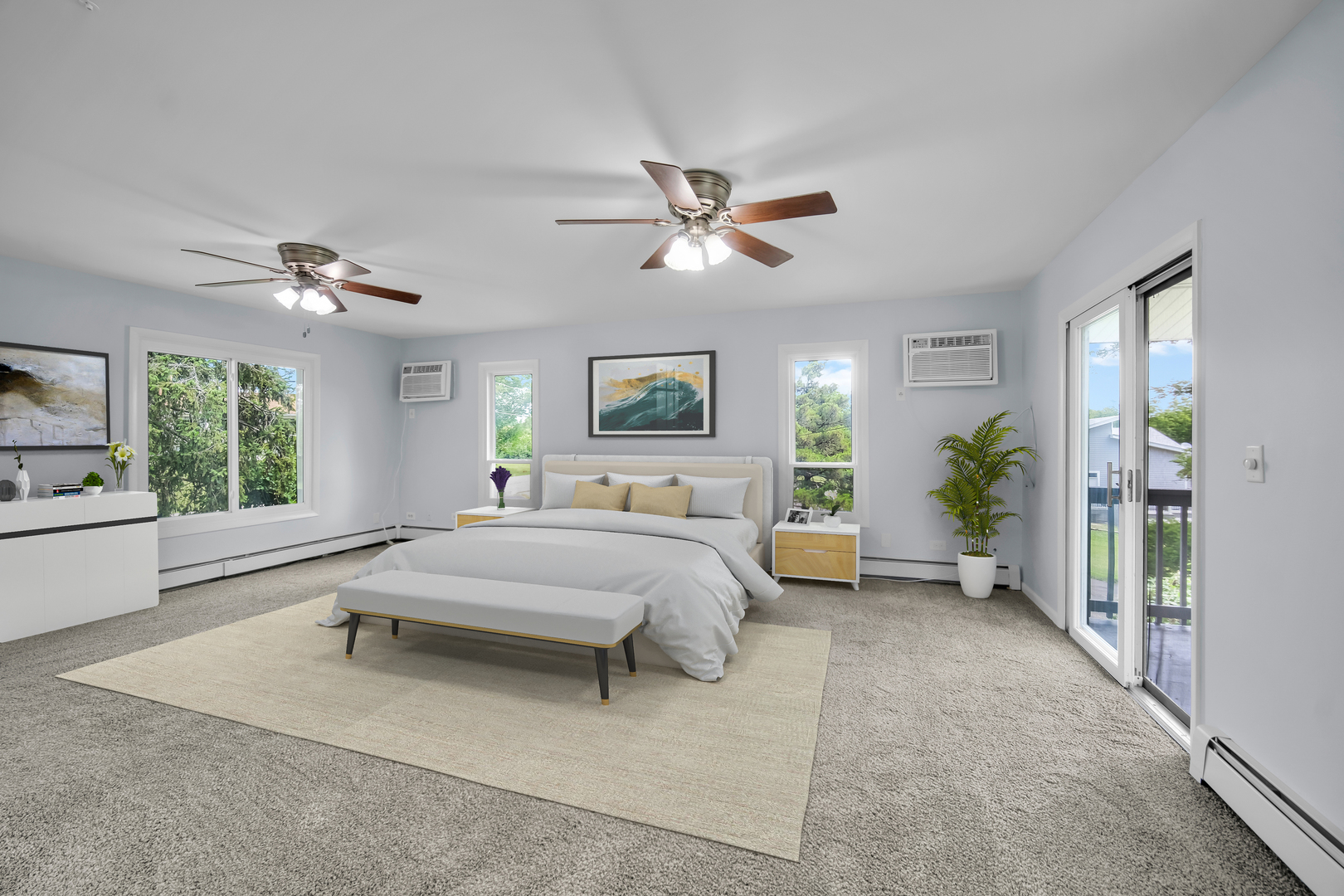 25W375 Plank Road Naperville, IL 60563 - Photo 26 of 47 a bed room with a bed and a chandelier