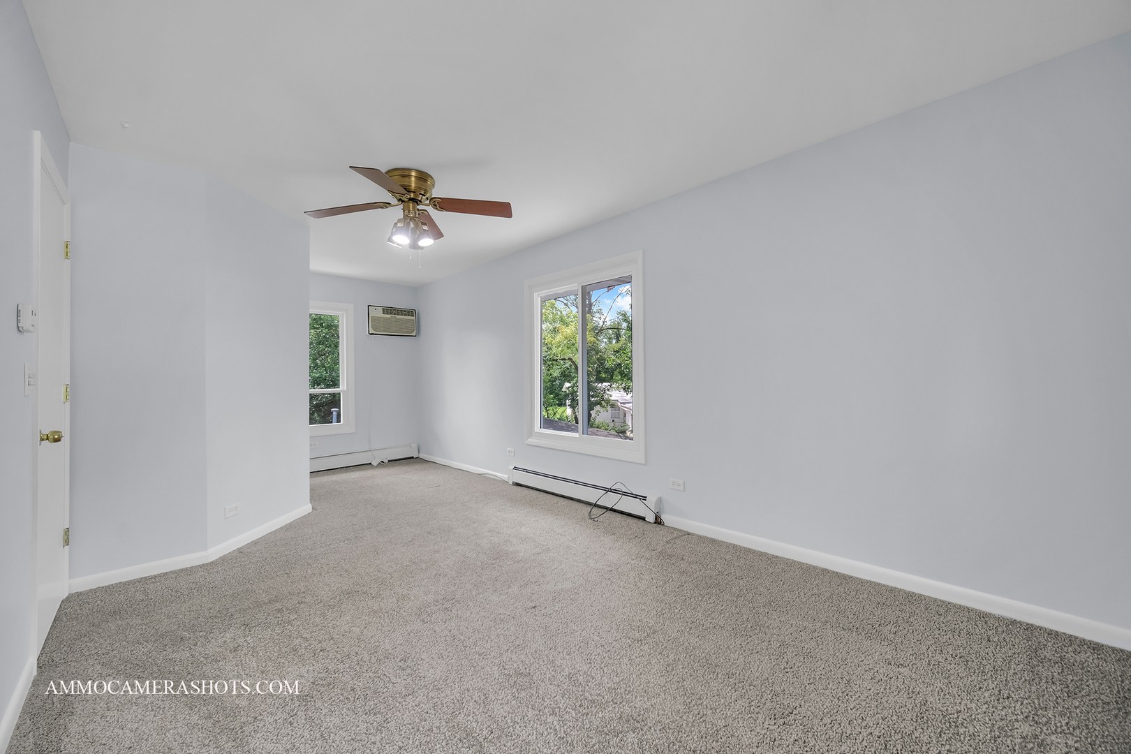 25W375 Plank Road Naperville, IL 60563 - Photo 32 of 47 an empty room with windows and a ceiling fan