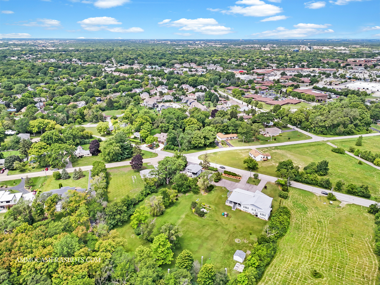 25W375 Plank Road Naperville, IL 60563 - Photo 34 of 47 an aerial view of residential houses with outdoor space and trees