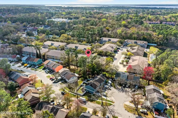 an aerial view of multiple house