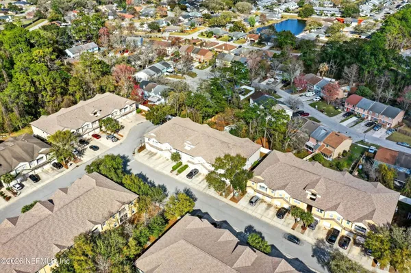 an aerial view of a city