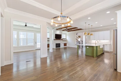 a view of a backyard with a garden