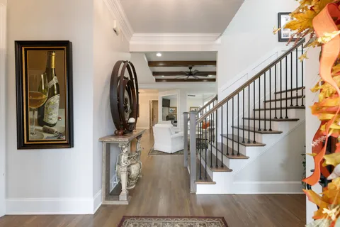 a view of storage and utility room with washer and dryer