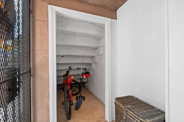 a backyard of a house with seating space