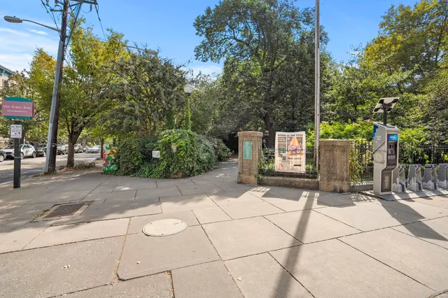 a view of a city with tall buildings