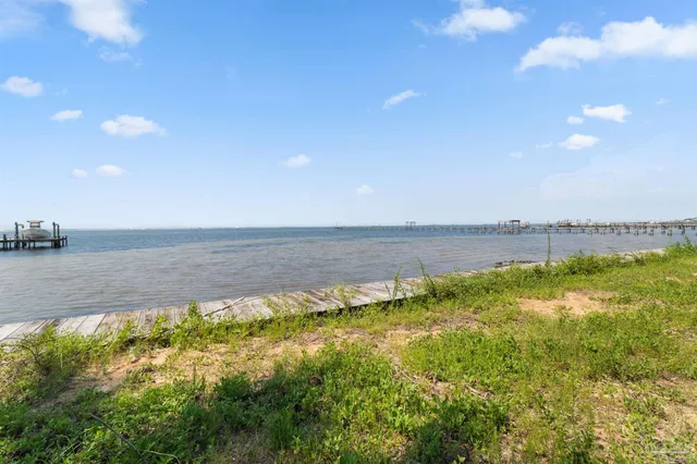 a view of an ocean and beach