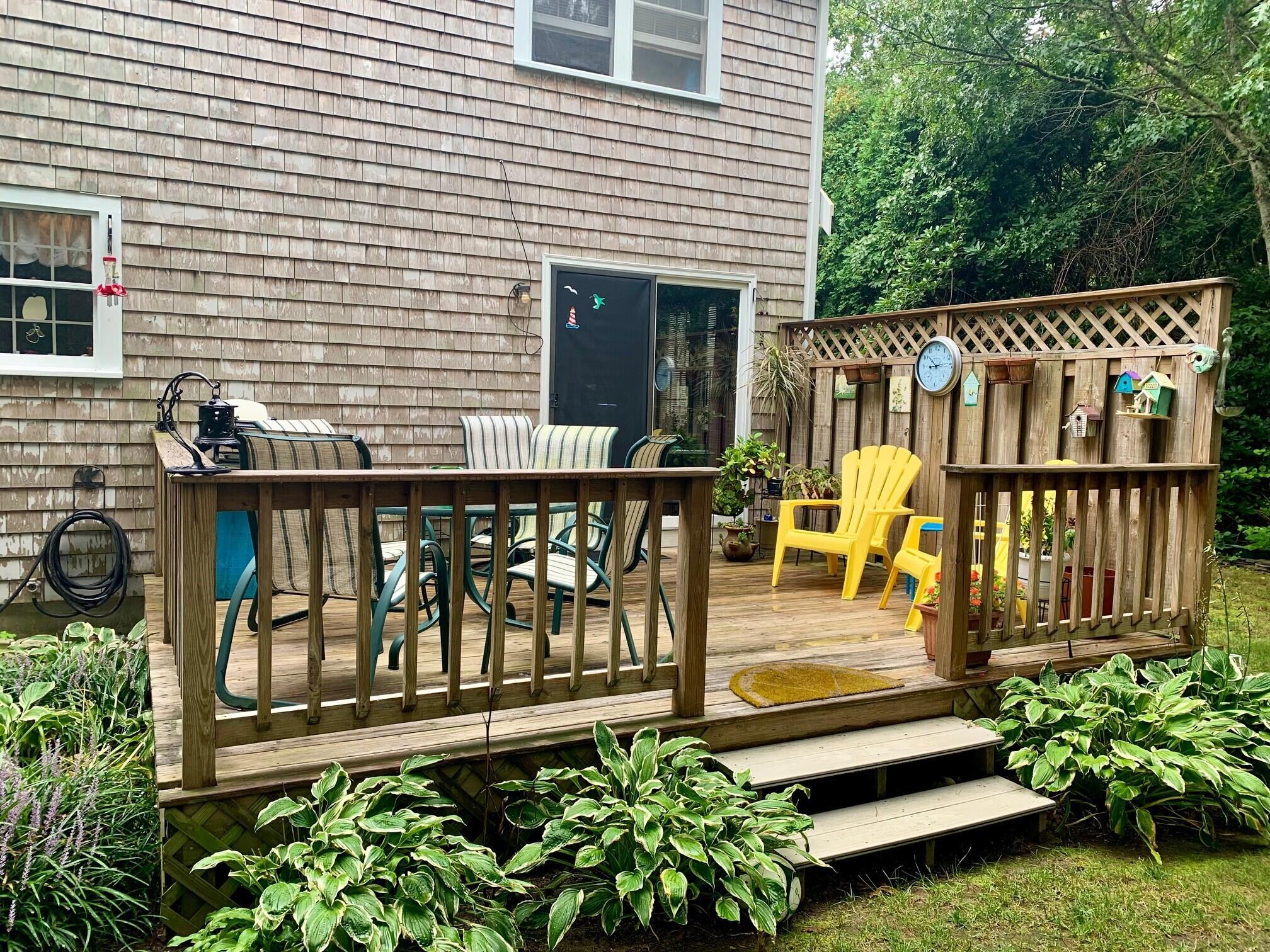 16 Skipjack Lane Hyannis, MA 02601 - Photo 28 of 39 a view of a bench on the deck
