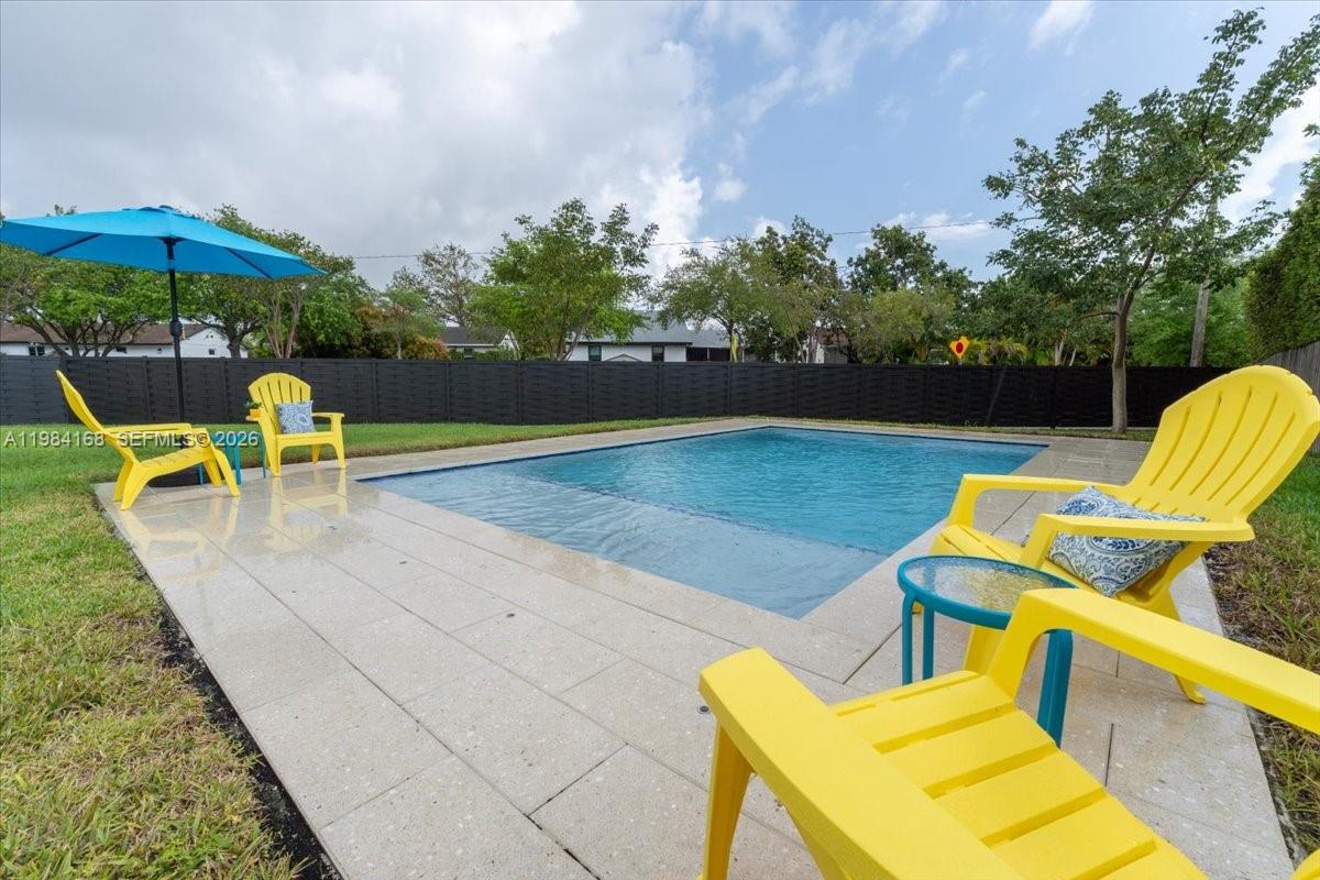 21205 Ingraham Ave Road Cutler Bay, FL 33189 - Photo 40 of 42 a view of a swimming pool with a lounge chair