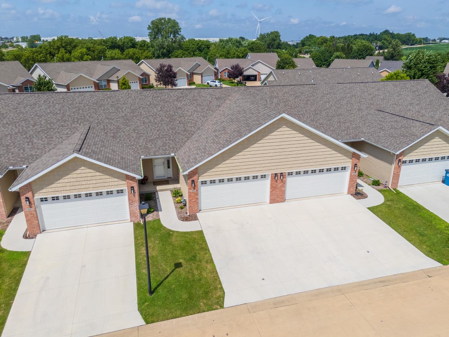 221 Cassidy Road Normal, IL 61761 - Photo 4 of 40 an aerial view of a house with a yard