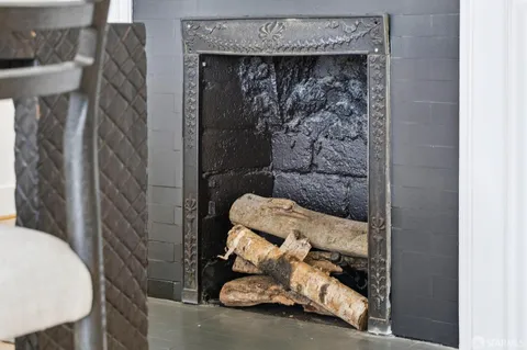 a front view of a residential apartment building with a yard