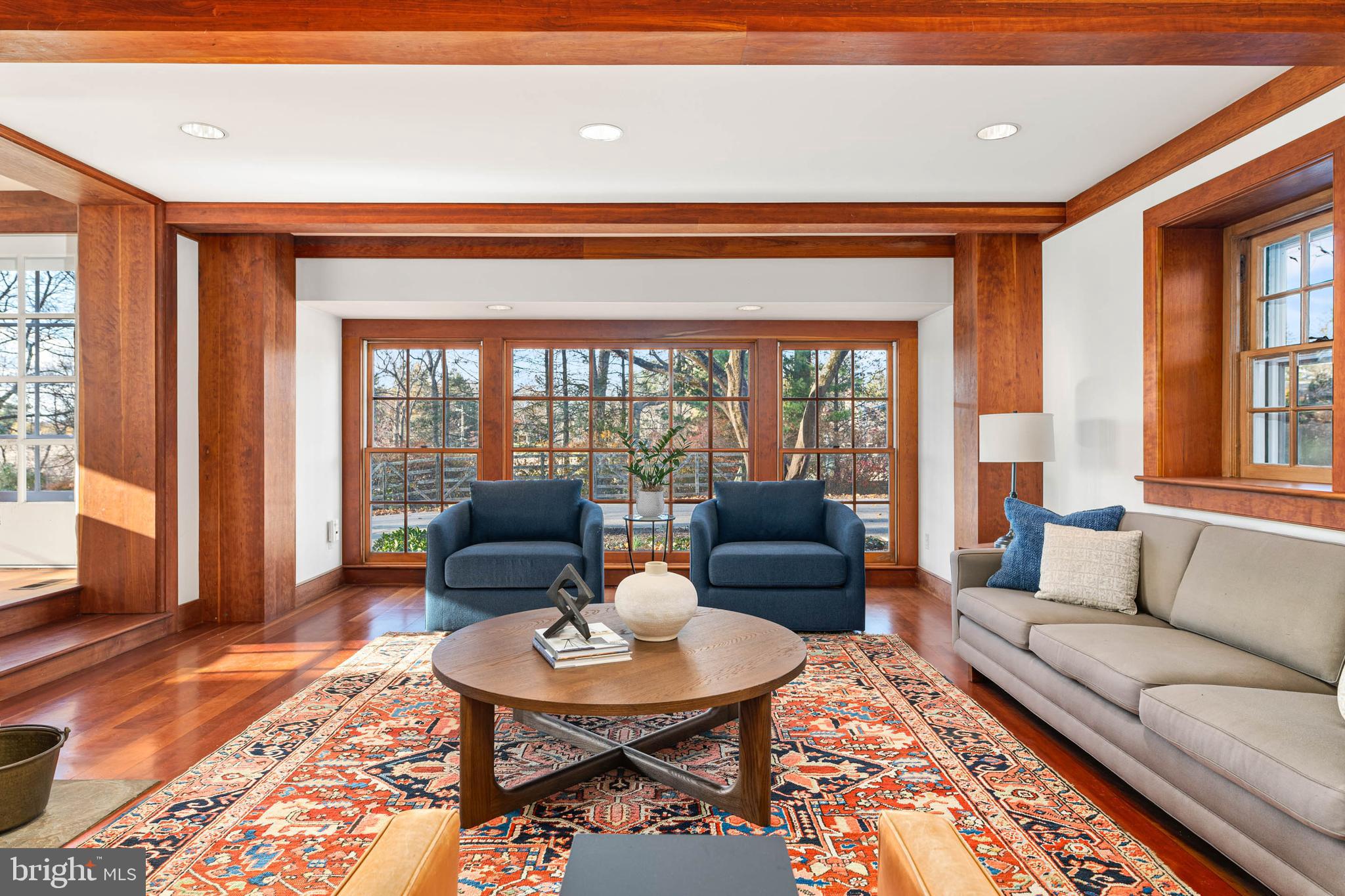 188 Abrahams Lane Villanova, PA 19085 - Photo 25 of 49 a living room with furniture and a floor to ceiling window