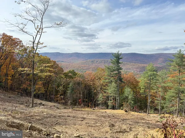 a view of a yard covered with snow