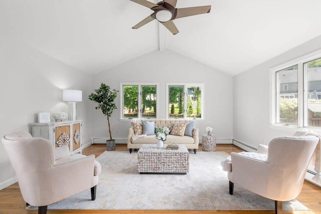 18 Julia Road Needham, MA 02492 - Photo 7 of 41 a living room with furniture and a large window