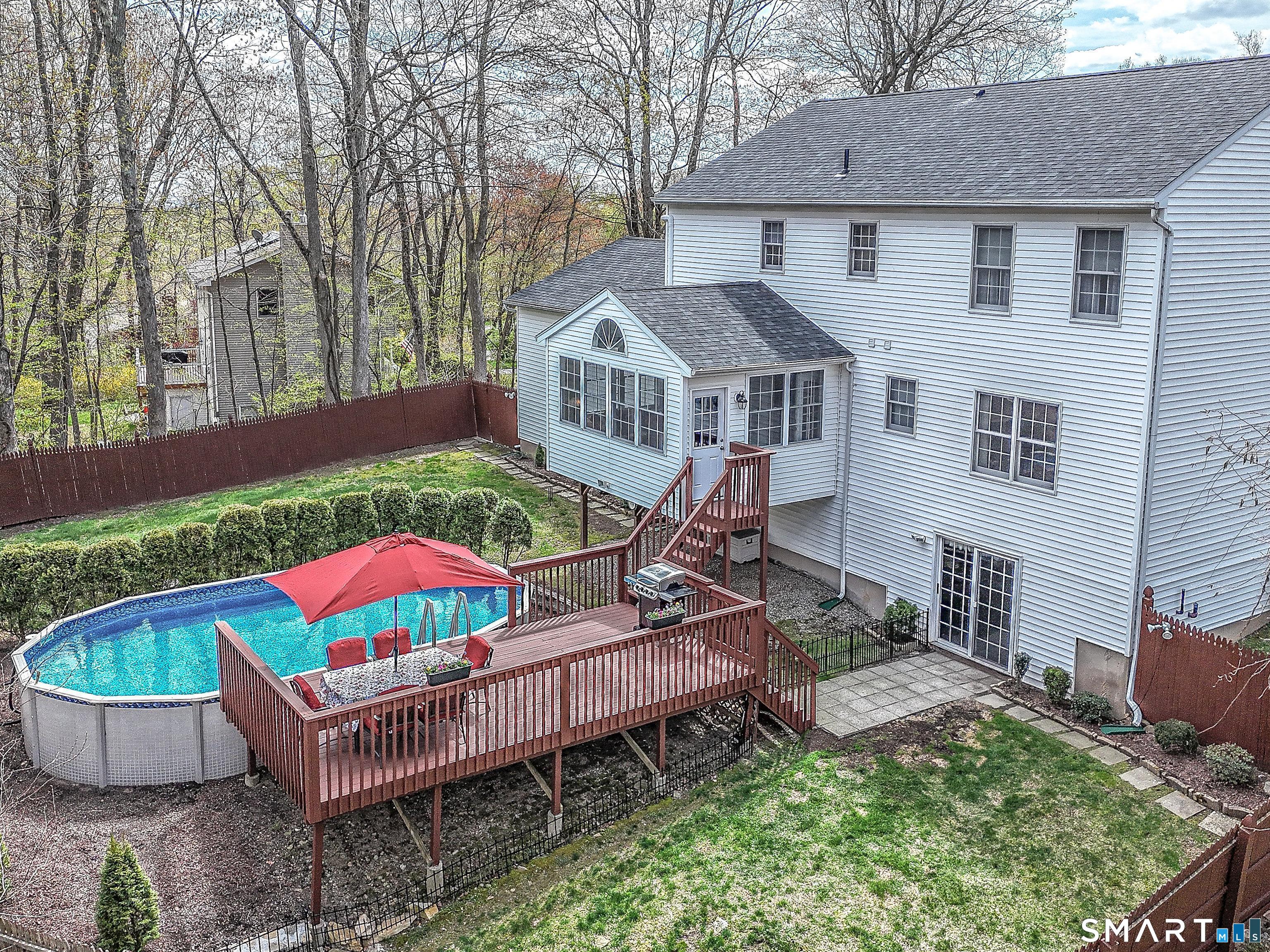 20 Stephen Court Prospect, CT 06712 - Photo 4 of 39 Private rear yard with fenced-in above-ground pool and side yard.