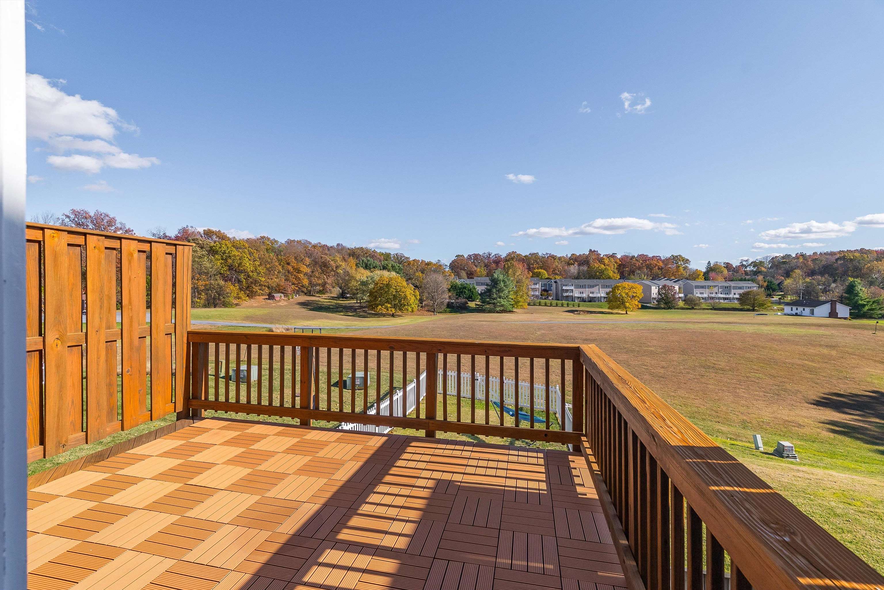 1439 Flowing Spring Lane Harrisonburg, VA 22801 - Photo 37 of 44 a view of a balcony with wooden floor and city view