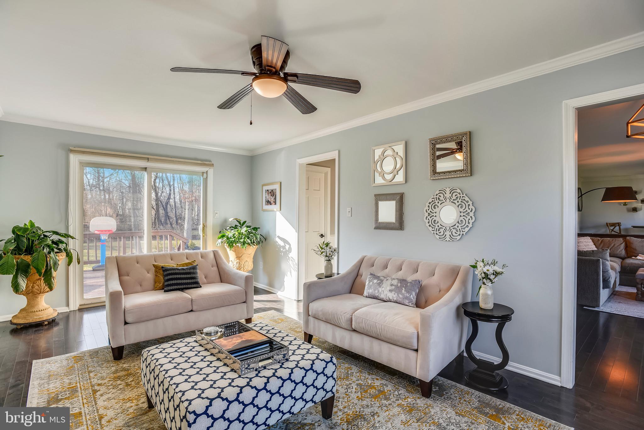 2408 Ivywood Road Reston, VA 20191 - Photo 12 of 35 Living Room ~Doors leading to two-tiered Deck