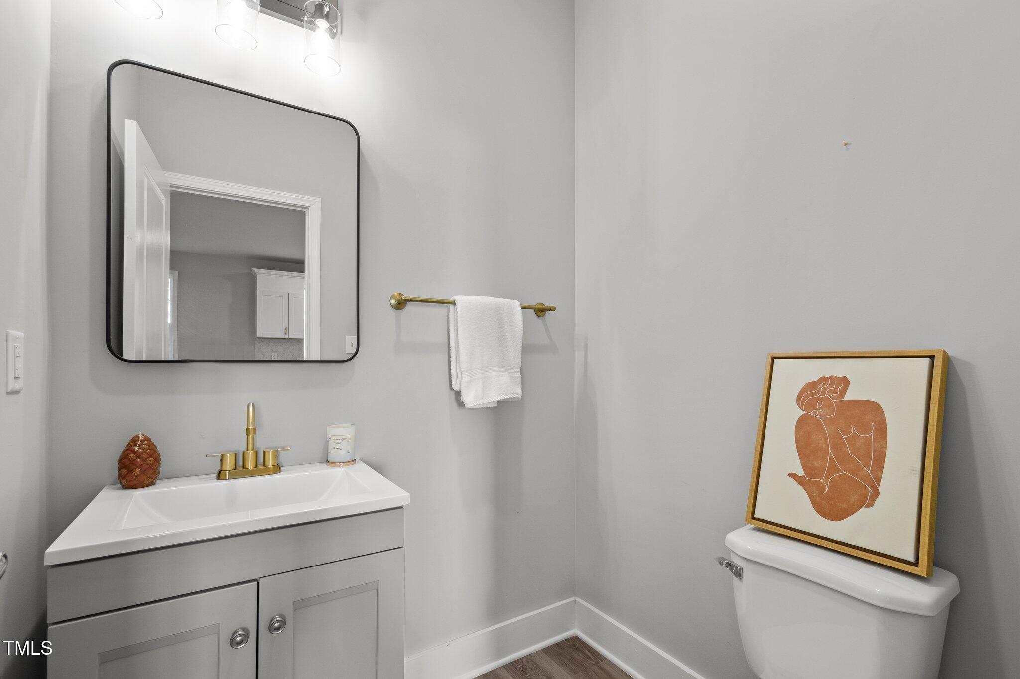 1101 Ridge Road Roxboro, NC 27573 - Photo 31 of 44 a bathroom with a toilet sink and mirror
