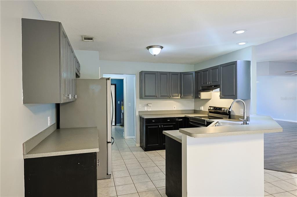 166 Southwest Hancock Court Lake City, FL 32024 - Photo 9 of 46 a kitchen with a stove a refrigerator and a sink