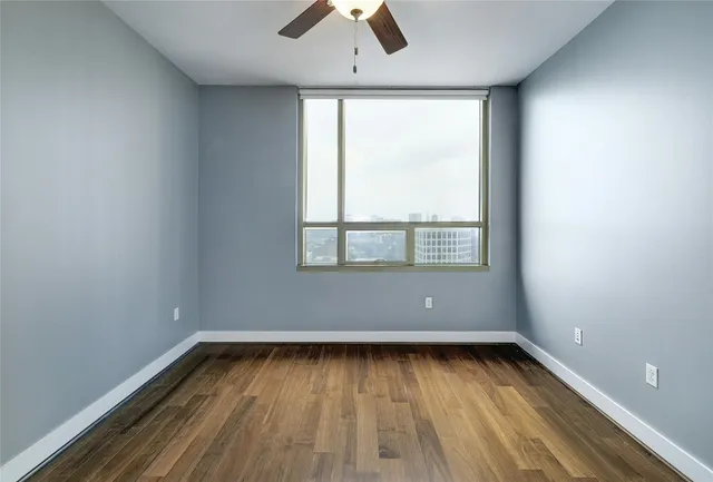 an empty room with a window