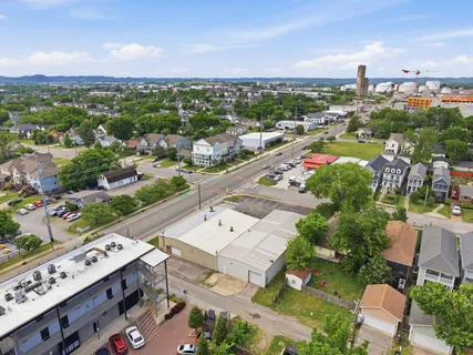 an aerial view of a city