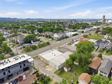 an aerial view of a city