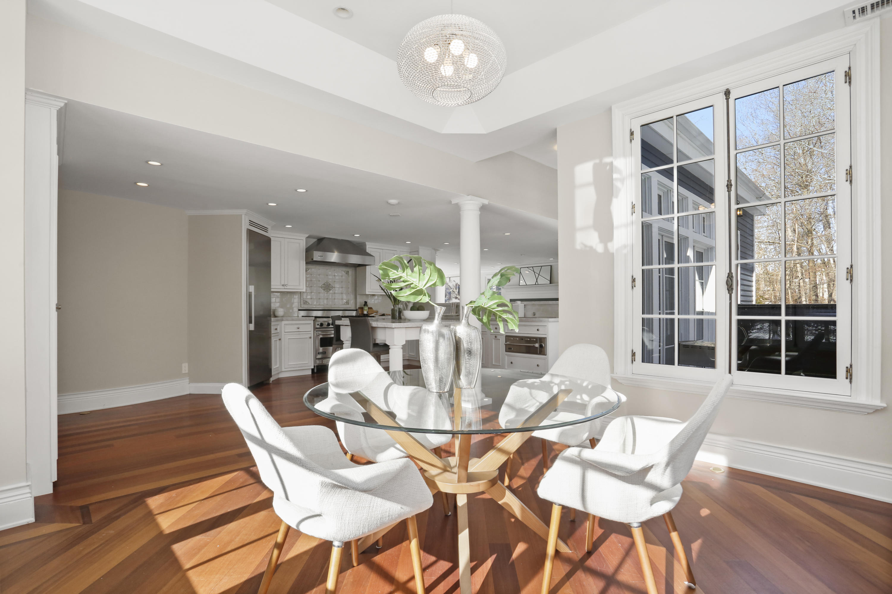 89 Dabney Road New Canaan, CT 06840 - Photo 22 of 40 a view of a dining room with furniture and wooden floor
