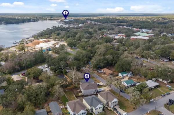 an aerial view of a city