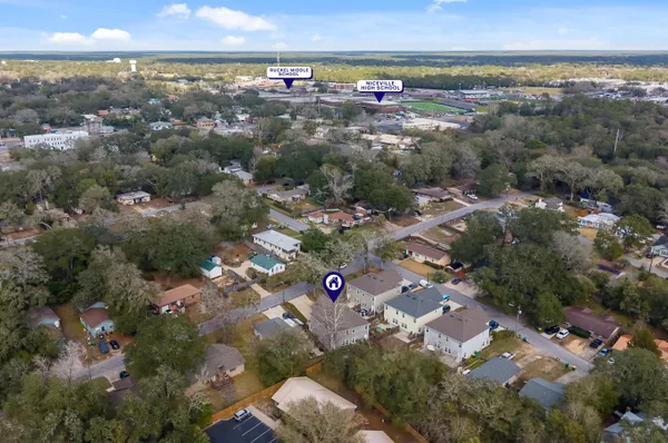 an aerial view of a city