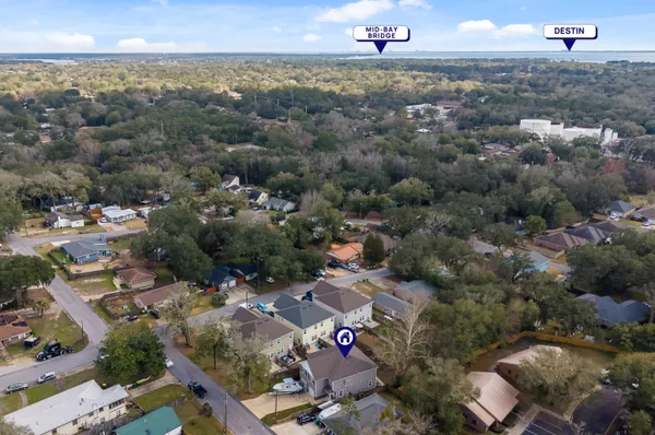 an aerial view of a city