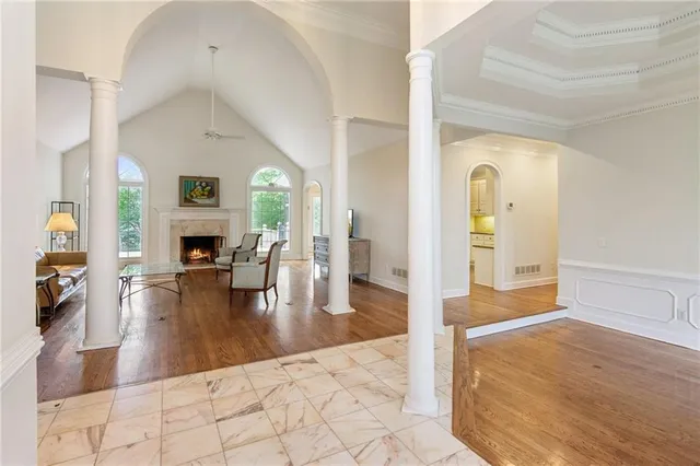 a view interior of the house and dining room view
