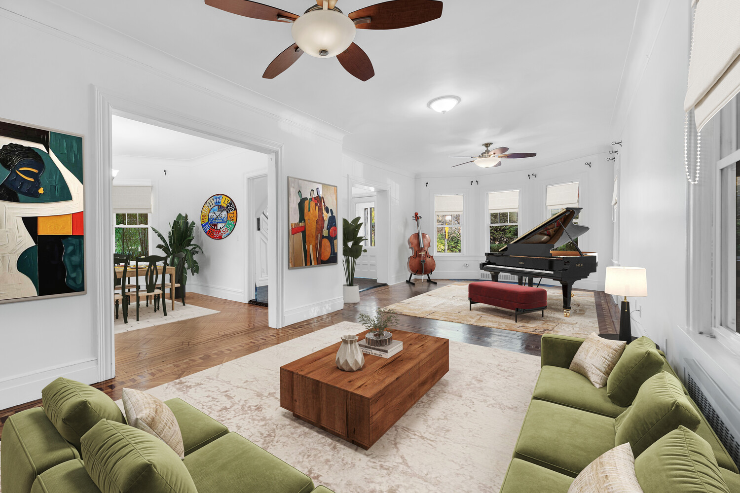 242 Stratford Road Brooklyn, NY 11218 - Photo 2 of 27 a living room with furniture and wooden floor