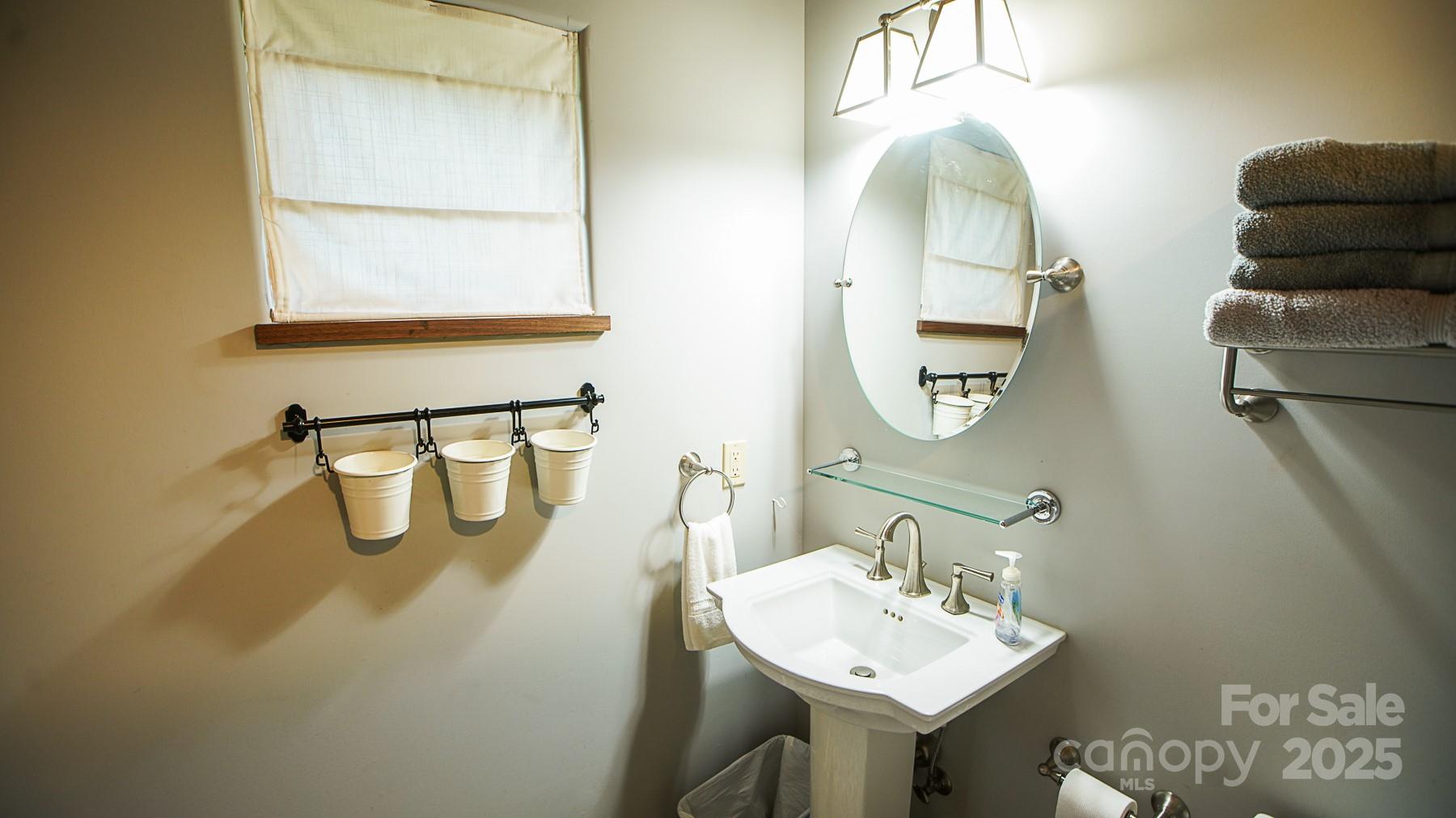 1048 South River Road Sylva, NC 28779 - Photo 16 of 42 a bathroom with a sink and a mirror