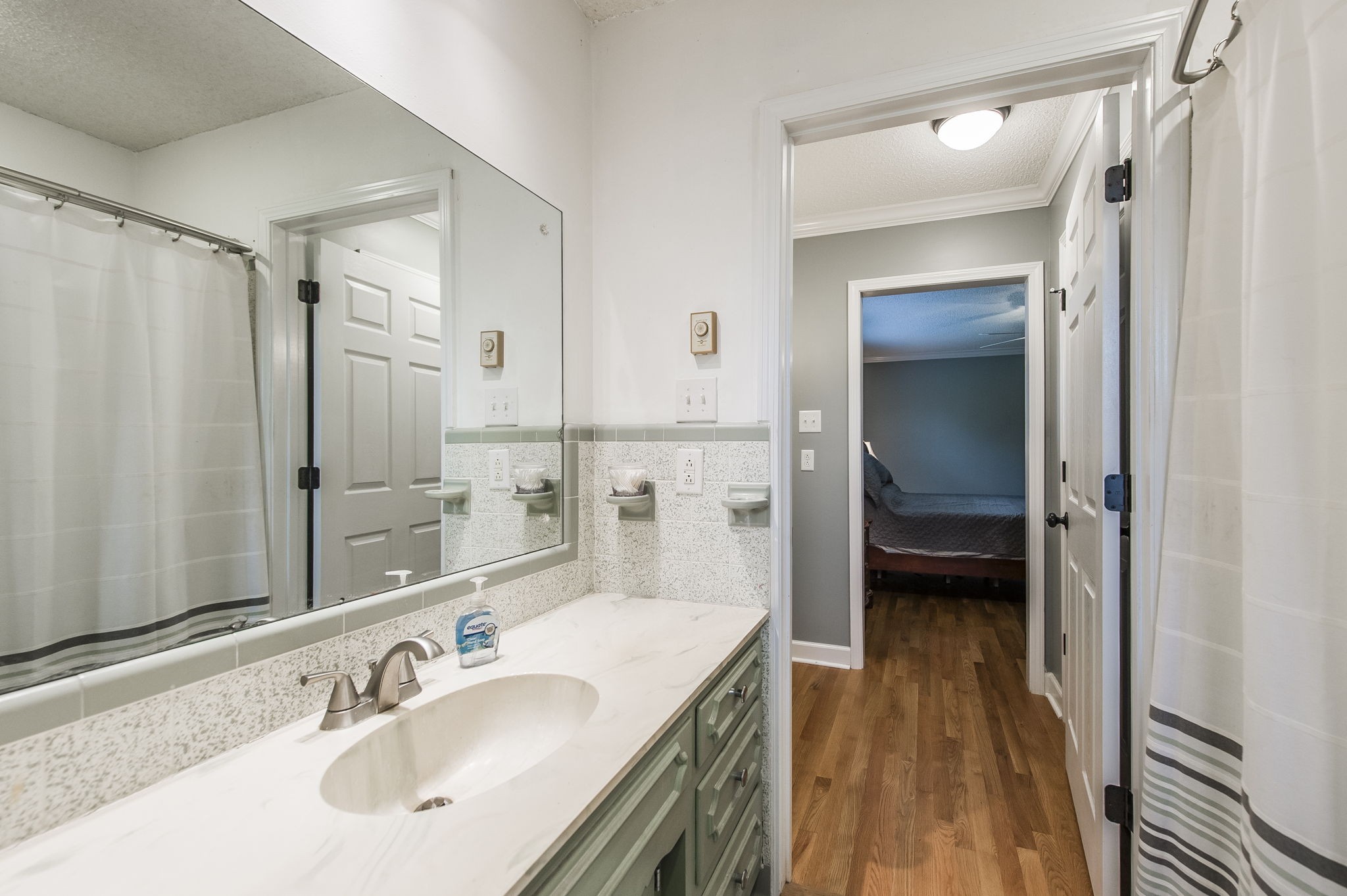 4131 Corbin Sneed Road Springfield, TN 37172 - Photo 28 of 52 a en suite bathroom with a sink a mirror and a shower