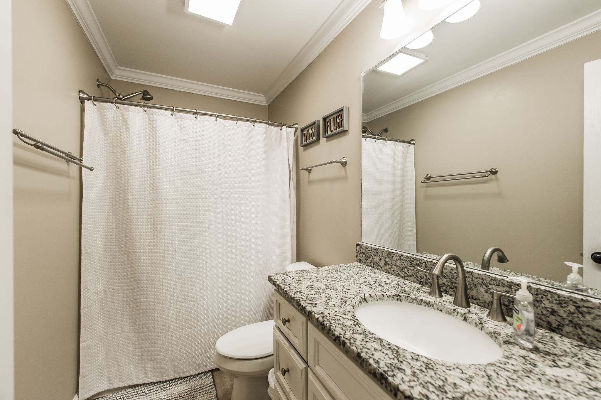 4131 Corbin Sneed Road Springfield, TN 37172 - Photo 33 of 52 a bathroom with a granite countertop sink toilet and shower