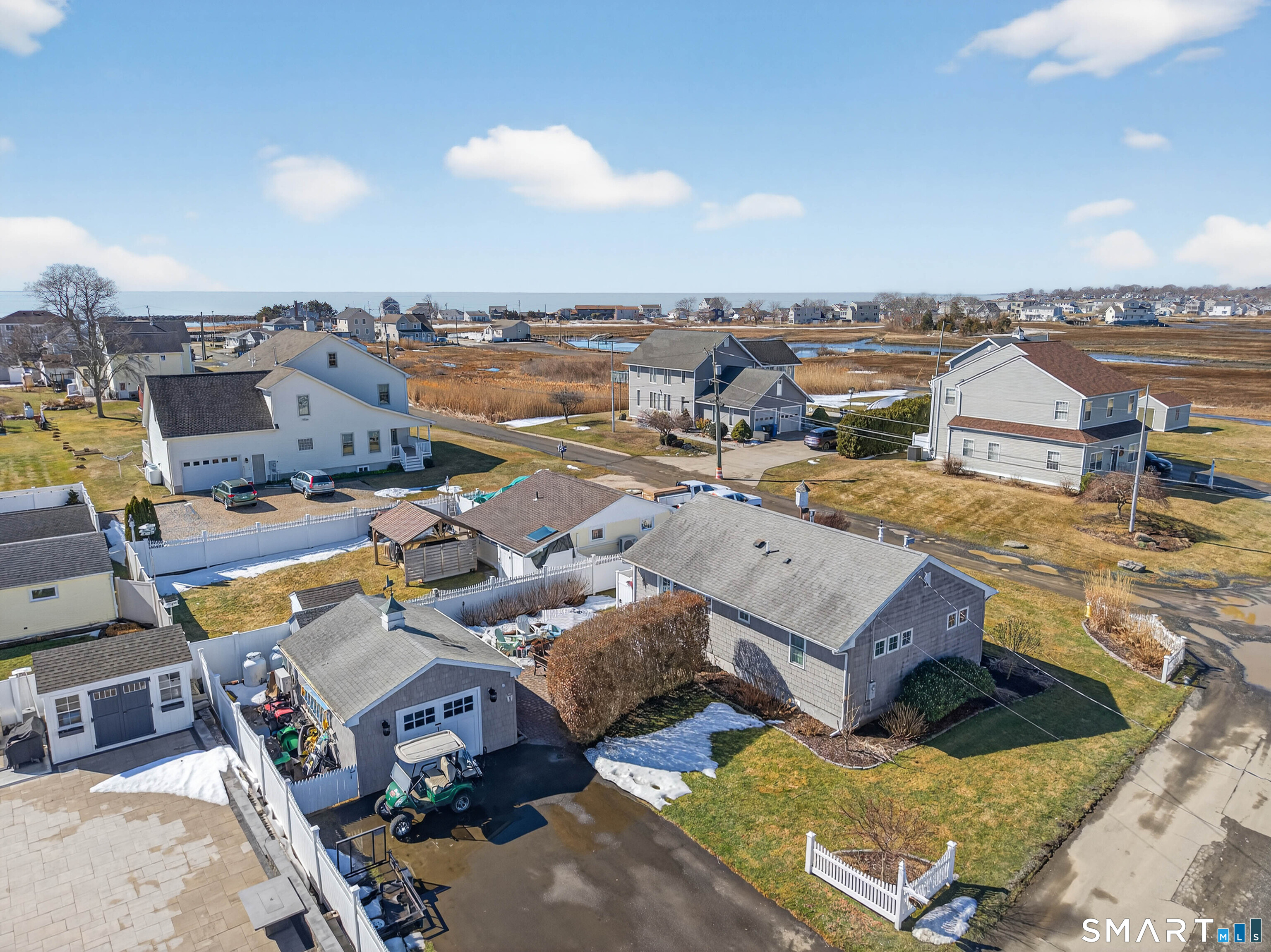 2 Pequot Trail Old Saybrook, CT 06475 - Photo 29 of 37 an aerial view of a house with a ocean view
