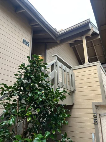 a view of an empty room with a garage