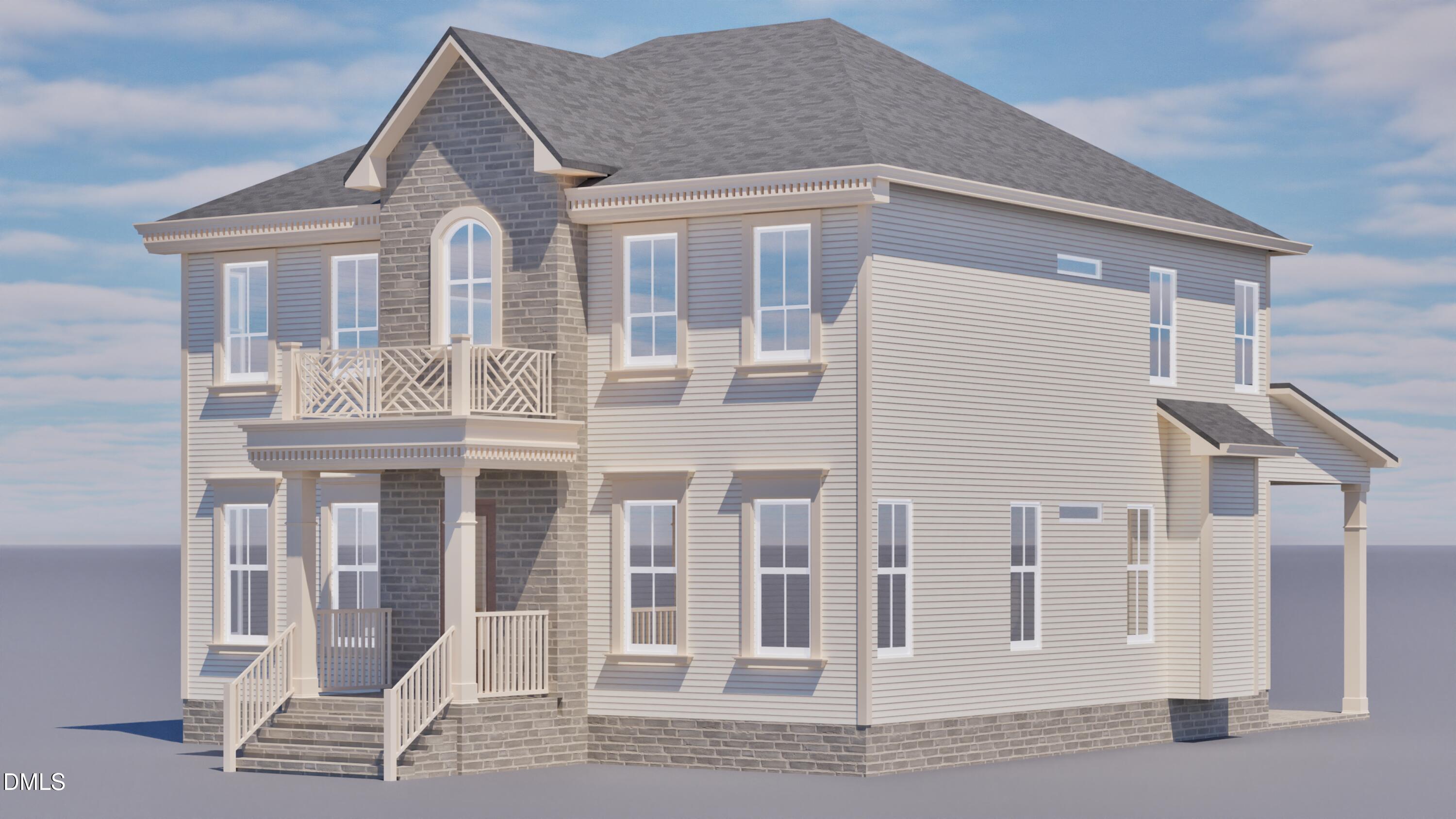 a front view of a house with a porch