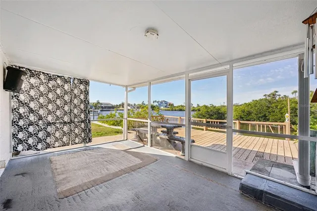 a view of a wooden deck