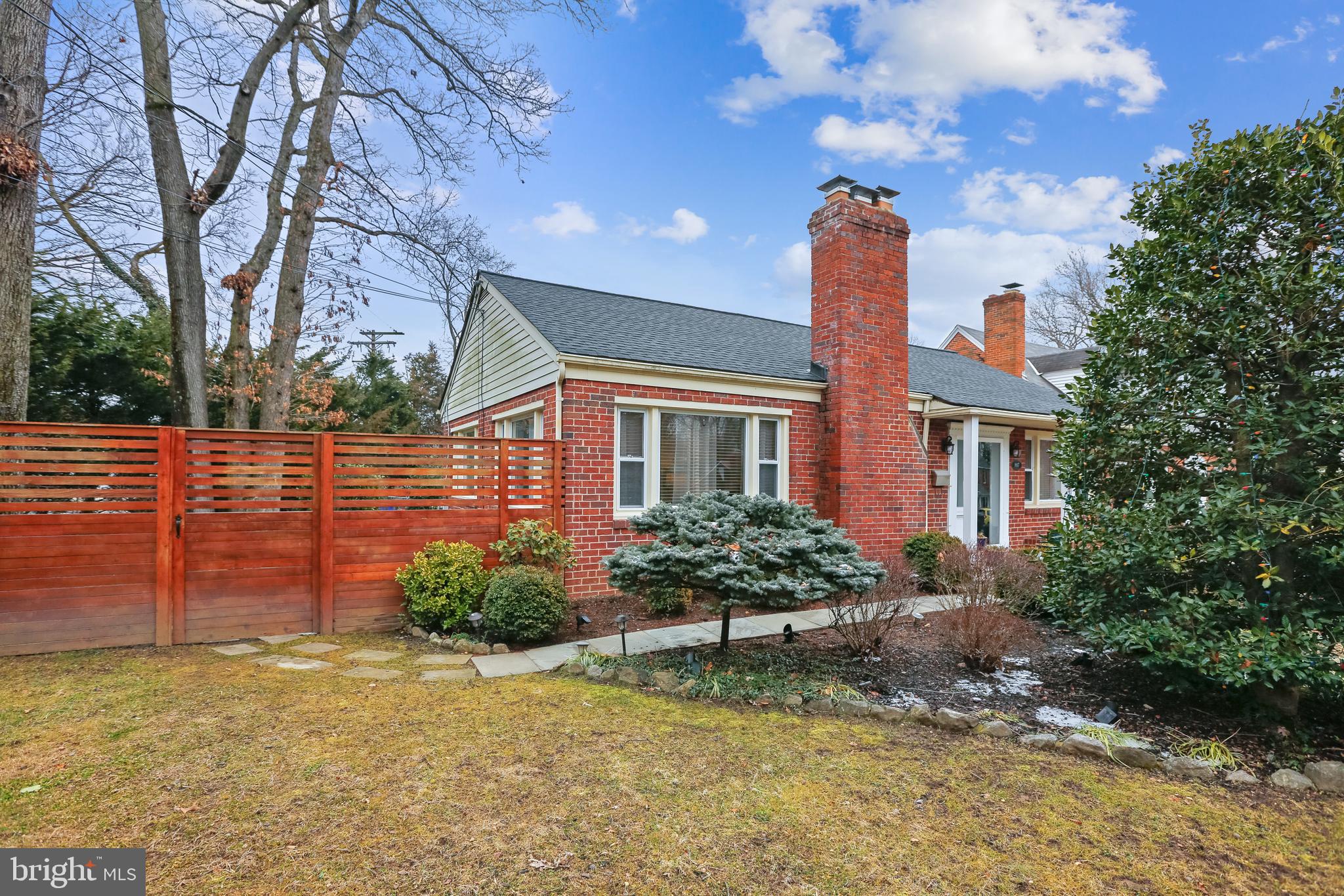 Side Front View of Fenced Property
