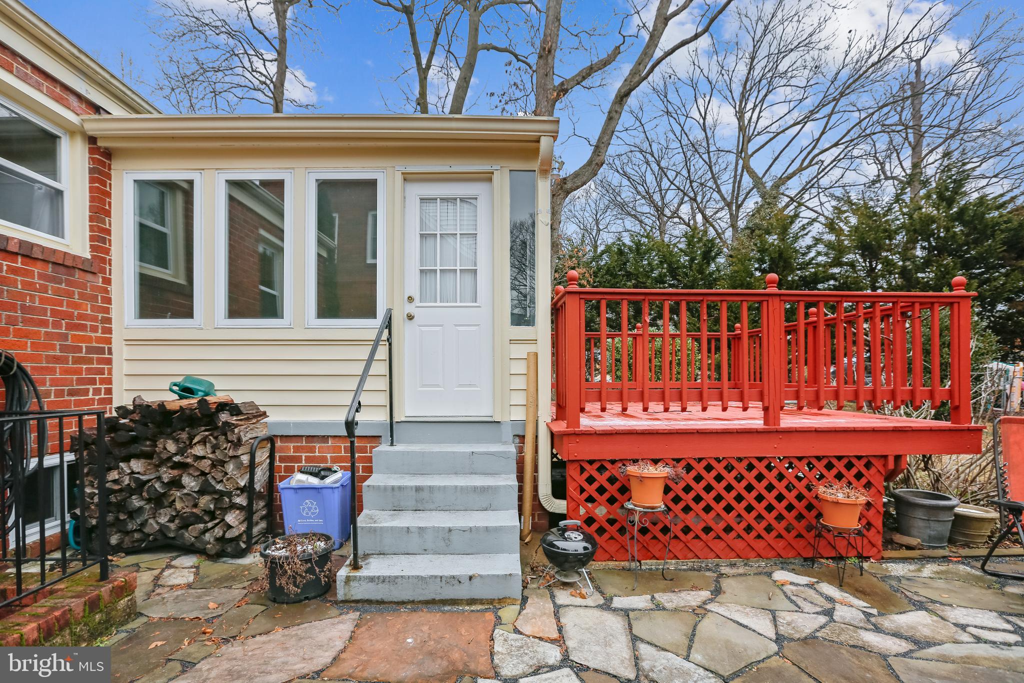 Rear entrance to beautiful Patio and deck